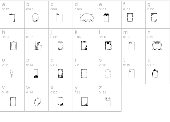 KiddyFrames details - Free Fonts at FontZone.net