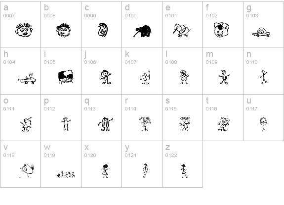 KidsDrawings details - Free Fonts at FontZone.net