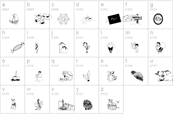 KR Christmas 2002 Dings 4 details - Free Fonts at FontZone.net