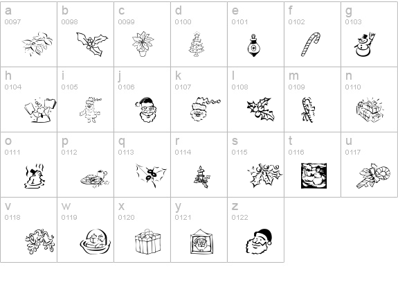 KR Christmas Dings 2004 Five details - Free Fonts at FontZone.net