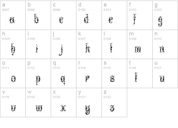 Leafy glade details - Free Fonts at FontZone.net