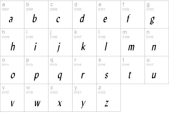 Lynda-Condensed Italic details - Free Fonts at FontZone.net