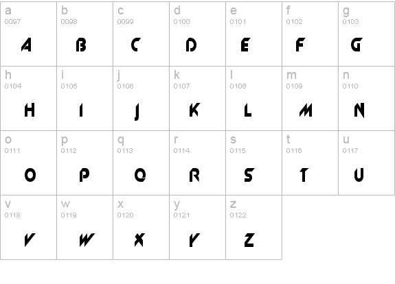 Machine-Condensed Normal details - Free Fonts at FontZone.net