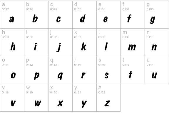 MarkingPenHeavy Italic details - Free Fonts at FontZone.net