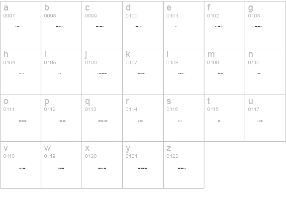 Morse Code details - Free Fonts at FontZone.net