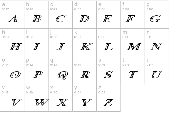 Occoluchi Italic details - Free Fonts at FontZone.net