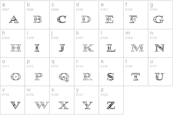 Occoluchi Outline details - Free Fonts at FontZone.net