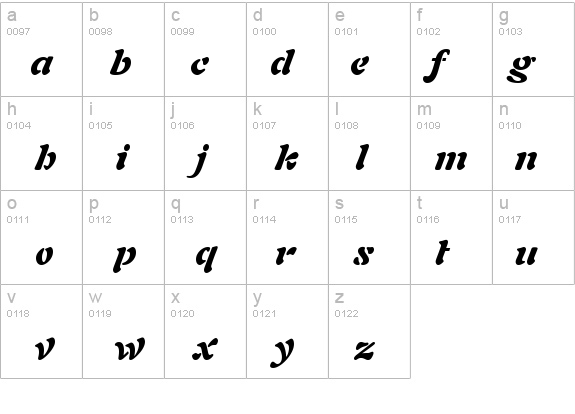 Palette Black SSi Black Italic details - Free Fonts at FontZone.net