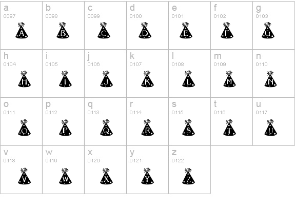 Party Hats details - Free Fonts at FontZone.net