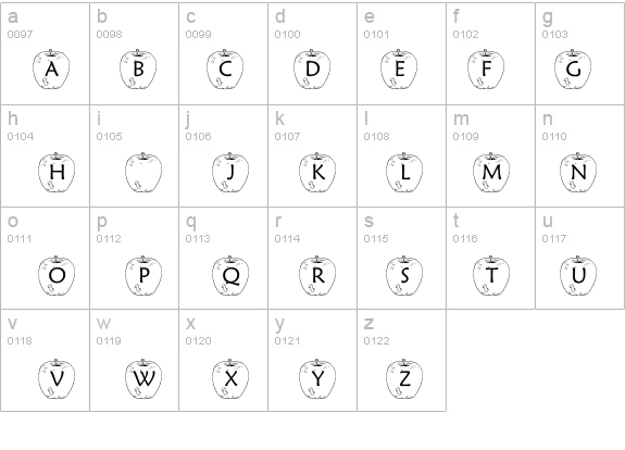 pf_WormyApple details - Free Fonts at FontZone.net