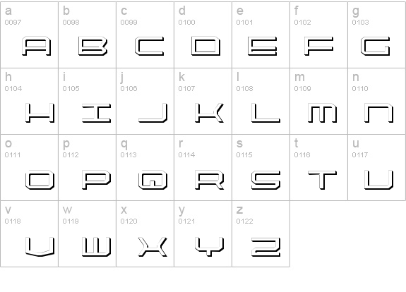 QuickTech Shadow details - Free Fonts at FontZone.net