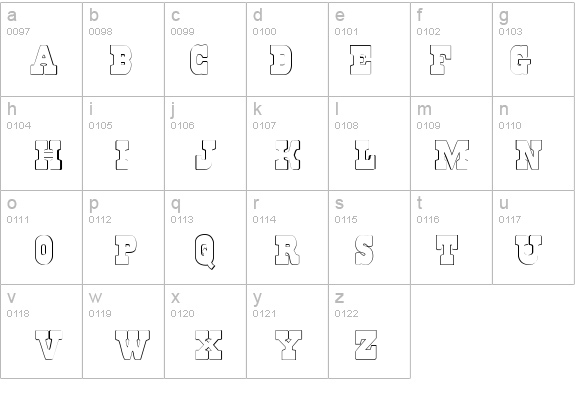 Regulators Outline details - Free Fonts at FontZone.net
