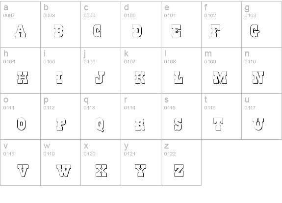 Regulators Shadow details - Free Fonts at FontZone.net