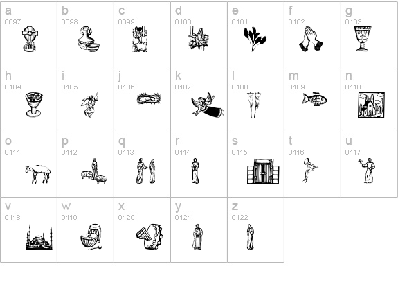 ReligiousSymbols details - Free Fonts at FontZone.net