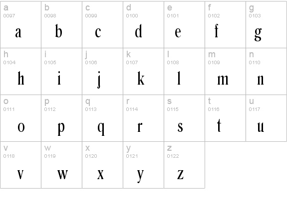 Roomy-Condensed Normal details - Free Fonts at FontZone.net