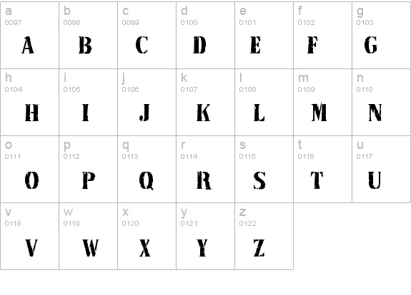 RubberStamp-Condensed Normal details - Free Fonts at FontZone.net