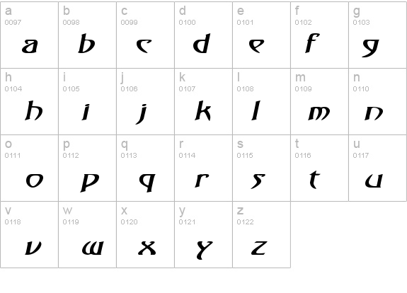 Saga-Expanded Bold Italic details - Free Fonts at FontZone.net