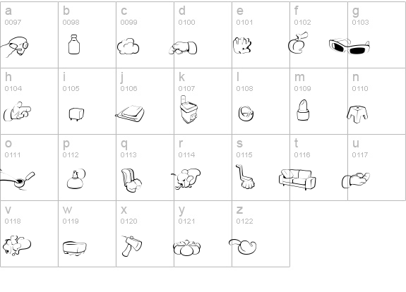 SaunaDingbats-Outline details - Free Fonts at FontZone.net