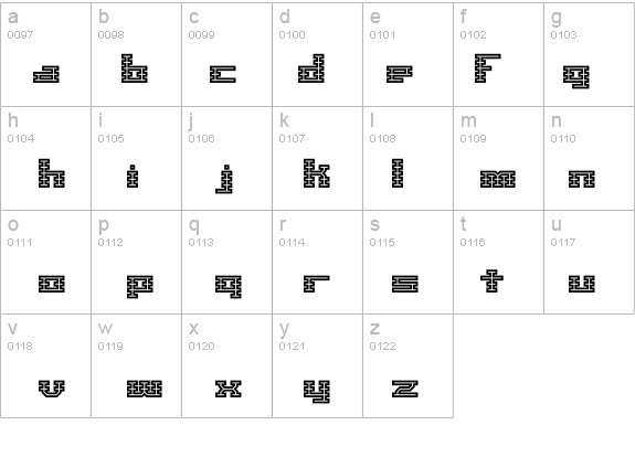 Scalelines Maze BRK details - Free Fonts at FontZone.net