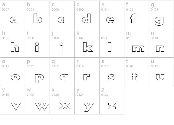 Scream outlined details - Free Fonts at FontZone.net
