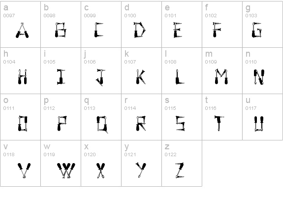 Screwged details - Free Fonts at FontZone.net