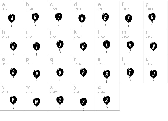 SF Balloons Italic details - Free Fonts at FontZone.net