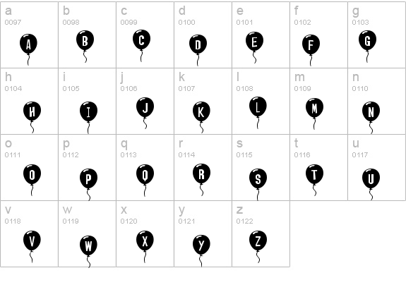 SF Balloons details - Free Fonts at FontZone.net