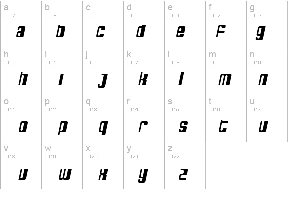 SF DecoTechno Oblique details - Free Fonts at FontZone.net