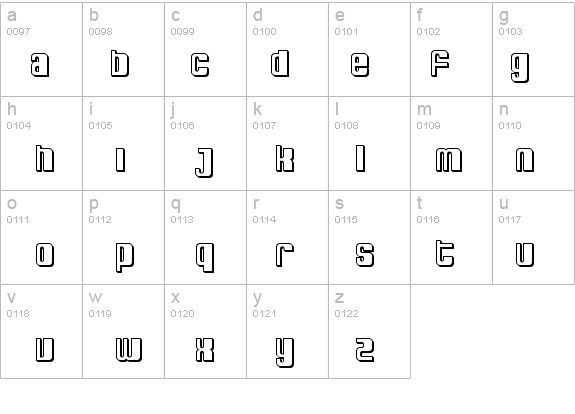 SF DecoTechno Shaded details - Free Fonts at FontZone.net