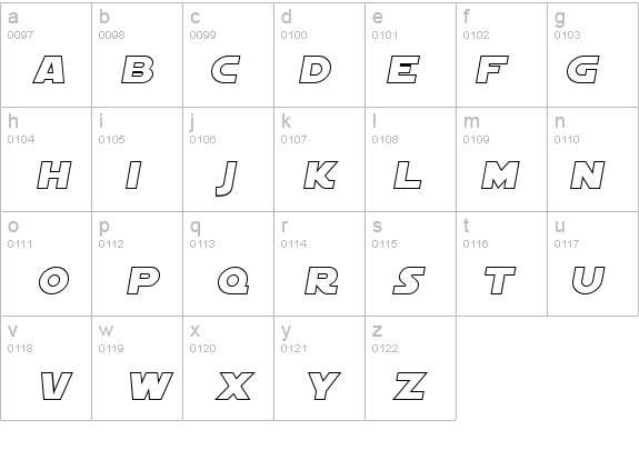 SF Distant Galaxy Outline Italic details - Free Fonts at FontZone.net