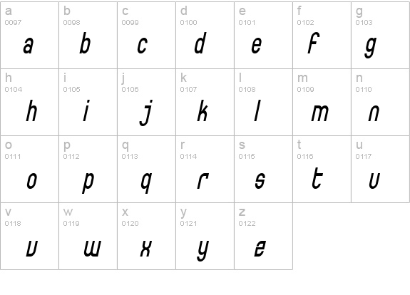 SF Eccentric Opus Condensed Oblique details - Free Fonts at FontZone.net