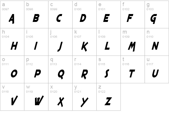 SF Espresso Shack Condensed Bold Italic details - Free Fonts at FontZone.net