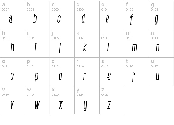 SF Gothican Condensed Bold Italic details - Free Fonts at FontZone.net