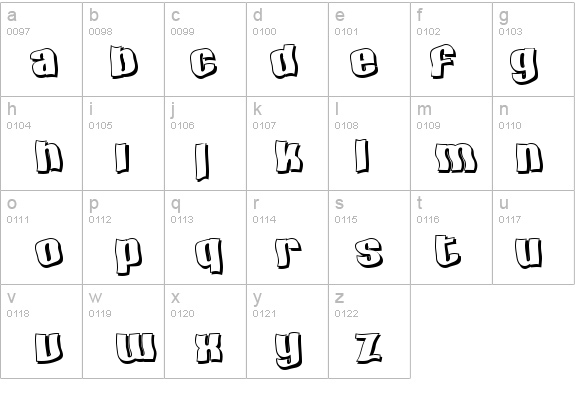 SF Hallucination Shadow details - Free Fonts at FontZone.net