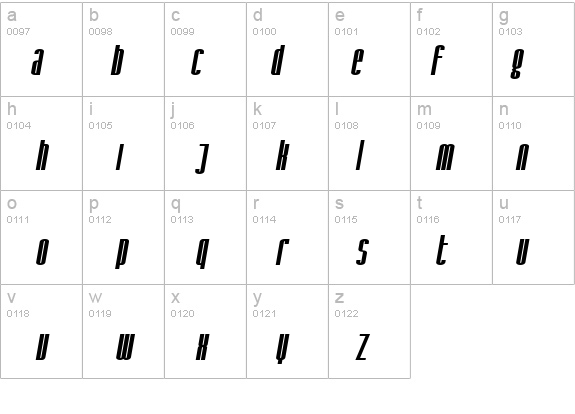 SF Iron Gothic Bold Oblique details - Free Fonts at FontZone.net