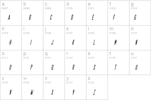 SF Movie Poster Condensed Oblique details - Free Fonts at FontZone.net