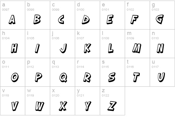 SF Slapstick Comic Shaded Oblique details - Free Fonts at FontZone.net