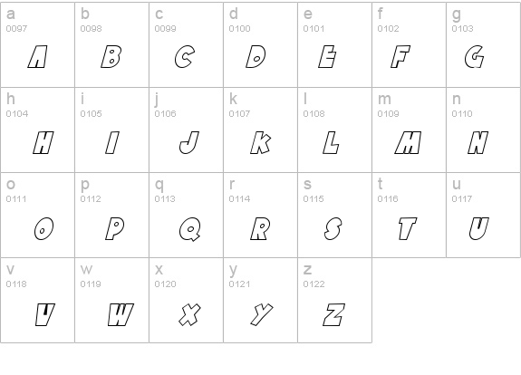 SF Tattle Tales Outline Italic details - Free Fonts at FontZone.net