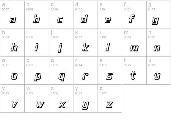 SF Theramin Gothic Shaded Oblique details - Free Fonts at FontZone.net