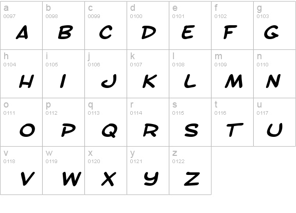 SF Toontime Extended Bold Italic details - Free Fonts at FontZone.net