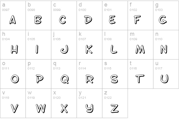 SF Toontime Shaded details - Free Fonts at FontZone.net