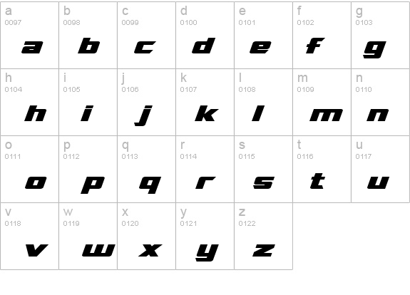 SF TransRobotics Extended Italic details - Free Fonts at FontZone.net