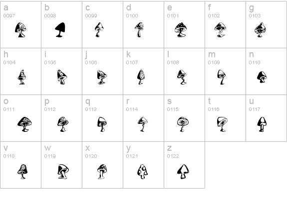 Shrooms details - Free Fonts at FontZone.net