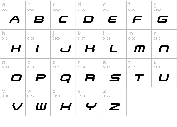 Shuttle-Extended Italic details - Free Fonts at FontZone.net