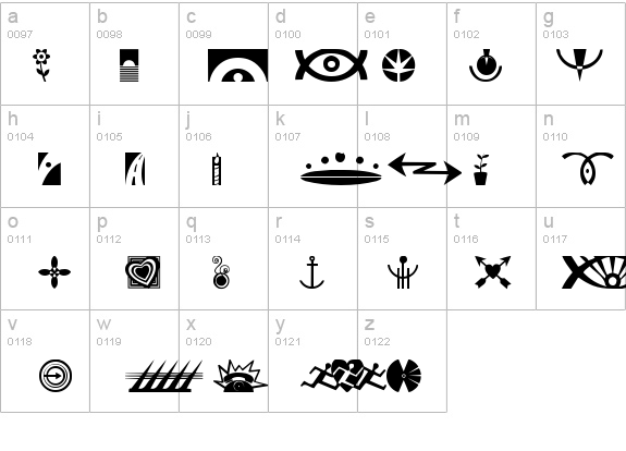 Simbolos 1 details - Free Fonts at FontZone.net