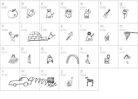 SL Kid's Alphabet details - Free Fonts at FontZone.net