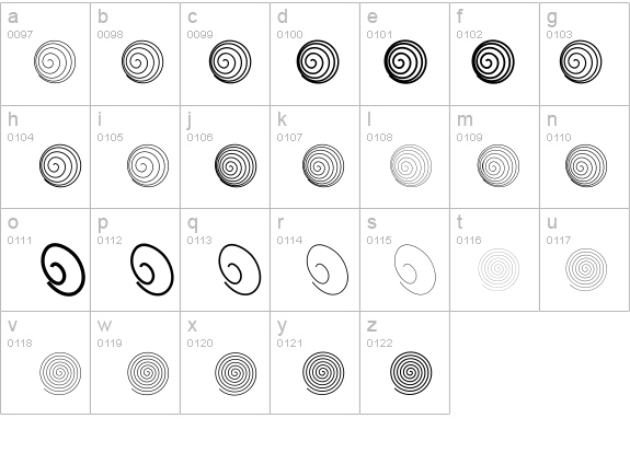 Spiralicus details - Free Fonts at FontZone.net