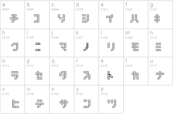 square type kana details - Free Fonts at FontZone.net