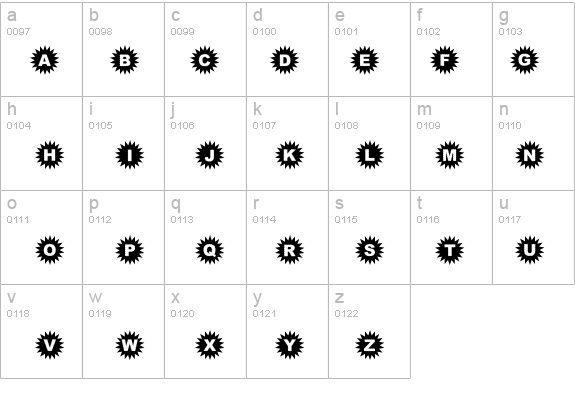 Starbats details - Free Fonts at FontZone.net