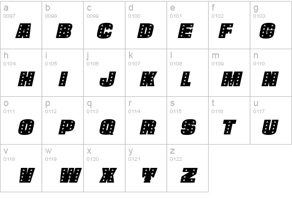 StarsCapsHeavy Italic details - Free Fonts at FontZone.net